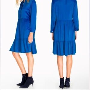 Johnny Was Calmé Vibrant Blue Long Sleeve Dress